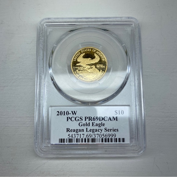 2010-WPCGS PR69 DCAM $10 Gold Eagle Reagan Legacy Series 1/4oz Gold Coin - Picture 7 of 13